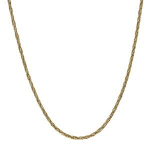 Yellow Gold Fancy Twist Chain Necklace 18" - 14k